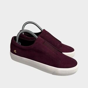 New Ralph Lauren (LRL) Shoes Women 8.5B Bordeaux Burgundy ISLA-SK-ATH Kidsuede